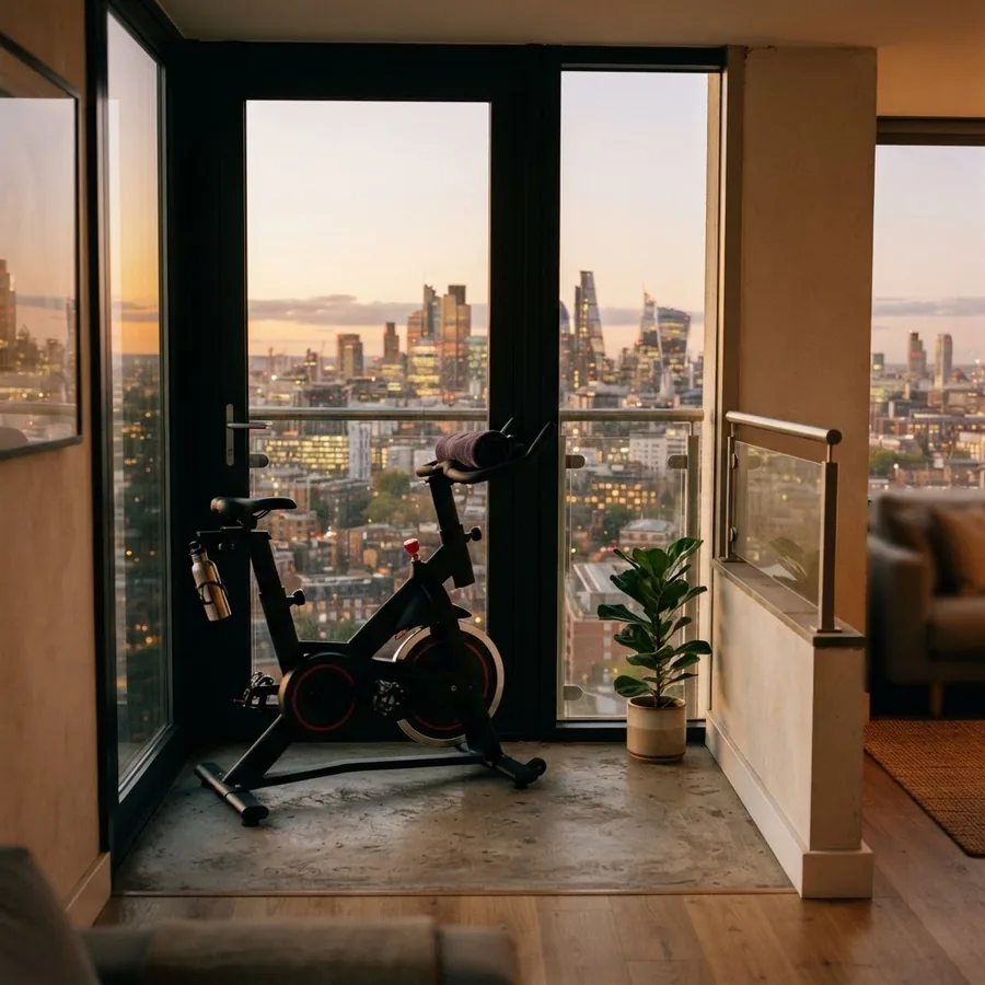 Bicicleta Spinning Redfin em um(a) apartamento